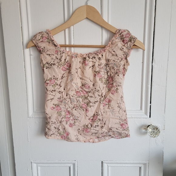 Pink Floral Milkmaid Blouse - Picture 5 of 8